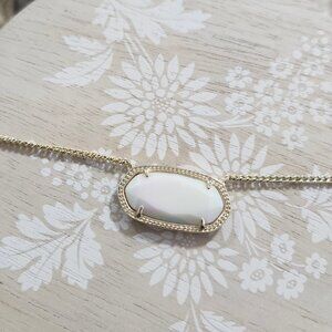 Kendra Scott Iridescent White Gold Dylan Pendant Necklace